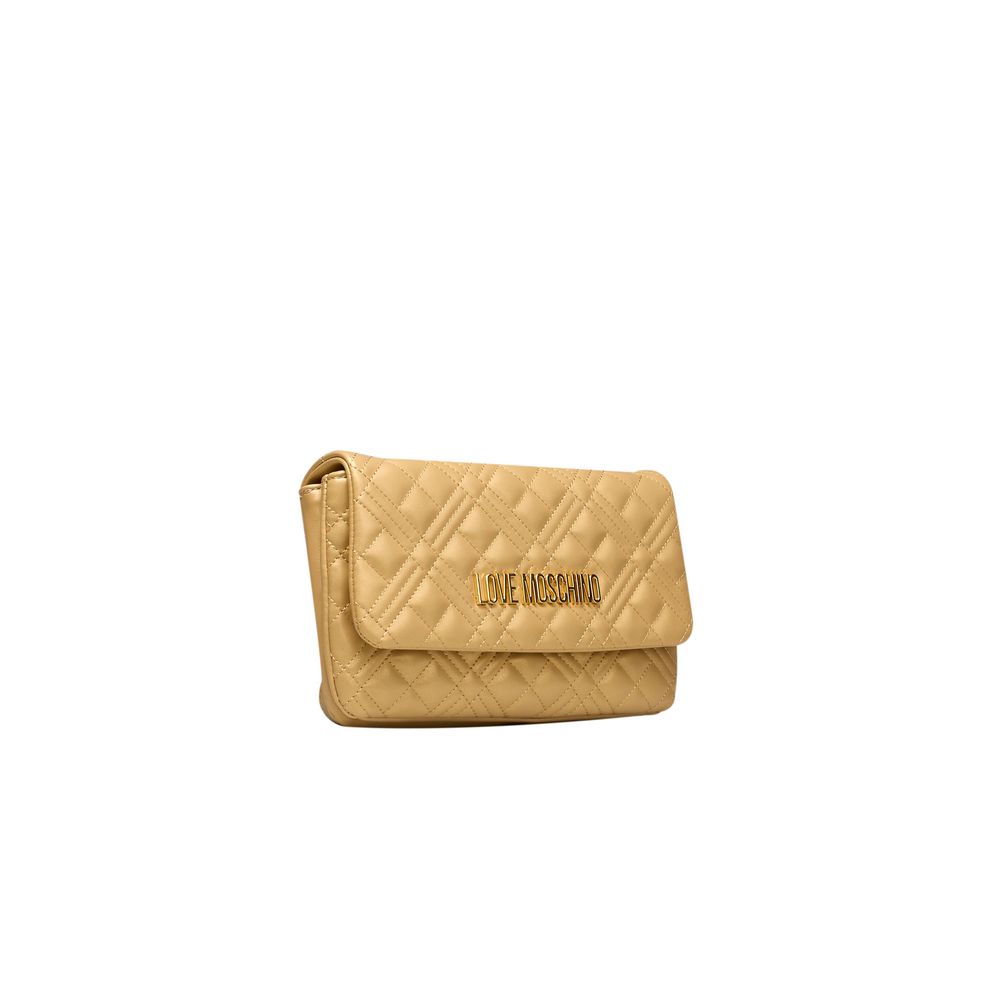 Love Moschino Gold Polyethylene Women Crossbody Bag Love Moschino