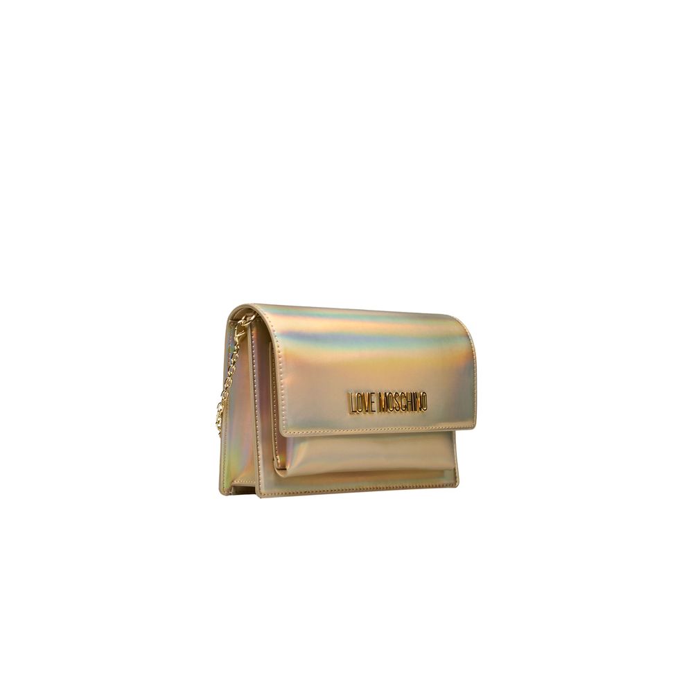 Love Moschino Gold Polyethylene Women Crossbody Bag Love Moschino