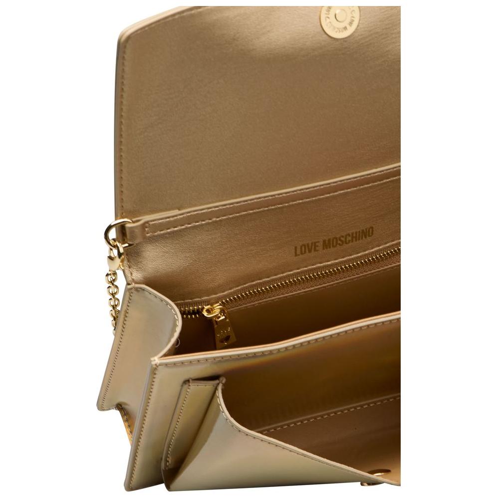 Love Moschino Gold Polyethylene Crossbody Bag Love Moschino