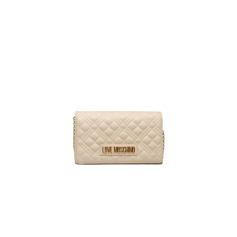 Love Moschino Beige Polyethylene Women Crossbody Bag Love Moschino