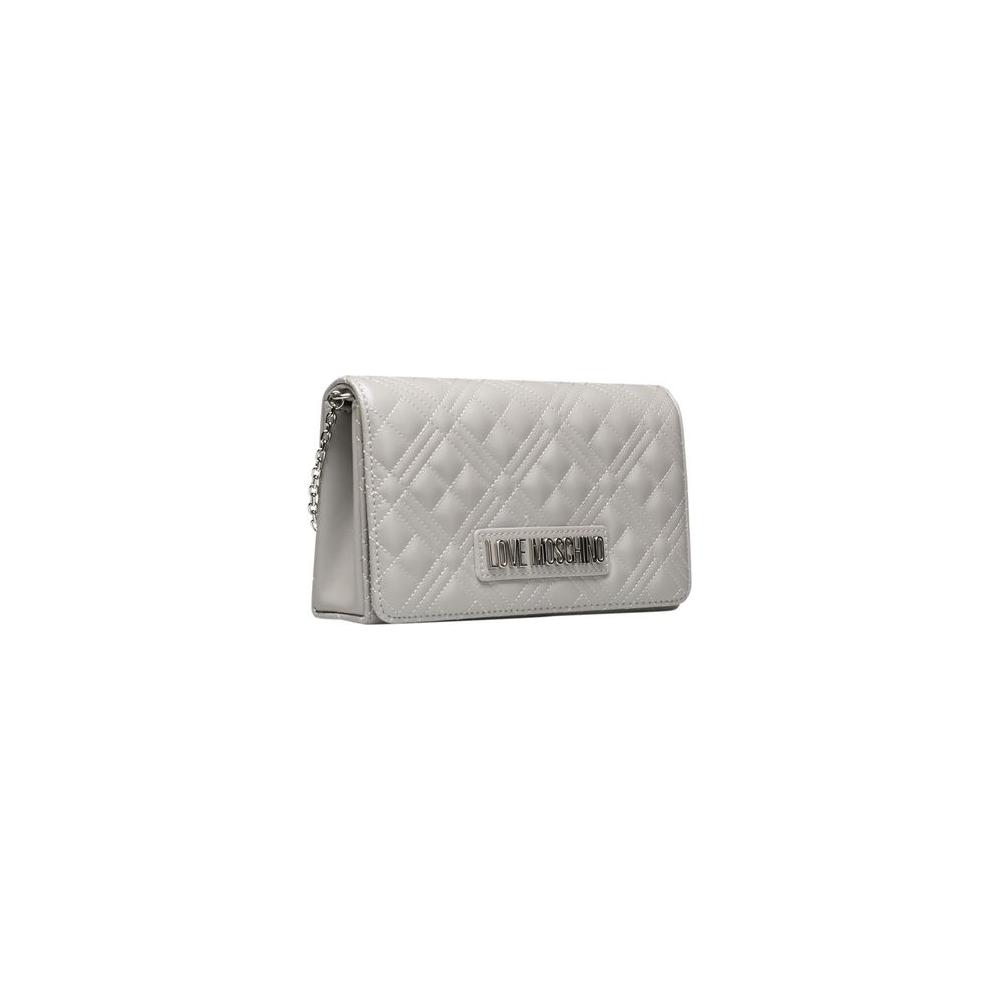 Love Moschino Silver Polyethylene Women Crossbody Bag Love Moschino