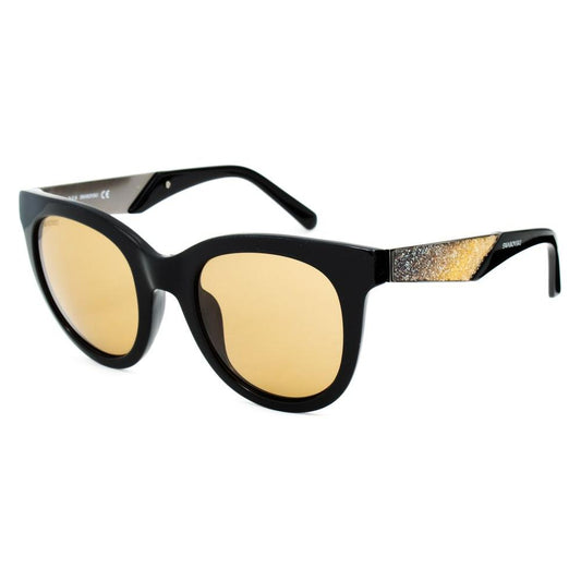 Swarovski Black Plastic Sunglasses