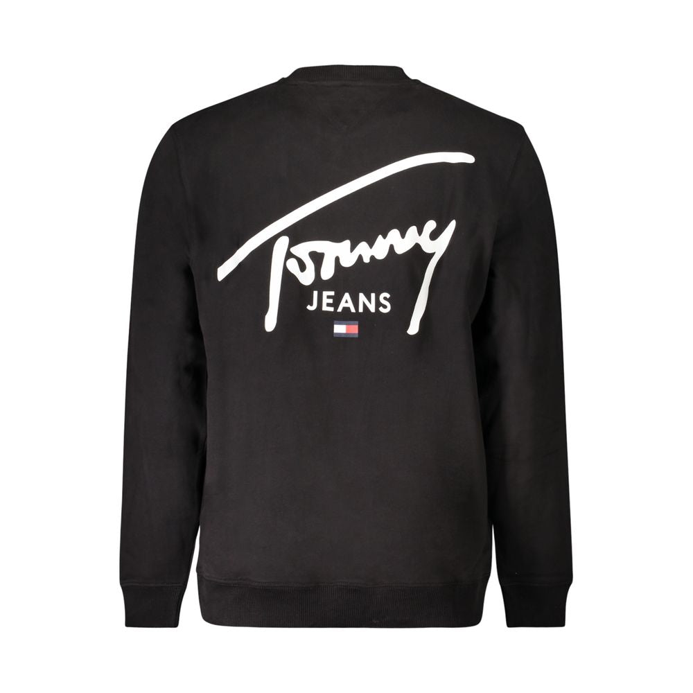 Tommy Hilfiger Black Cotton Sweater Tommy Hilfiger