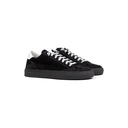 P448 Black Leather Scamociata Sneaker