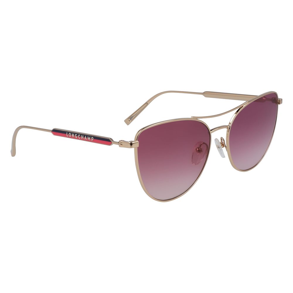 Longchamp Rose Gold Metal Sunglasses Longchamp