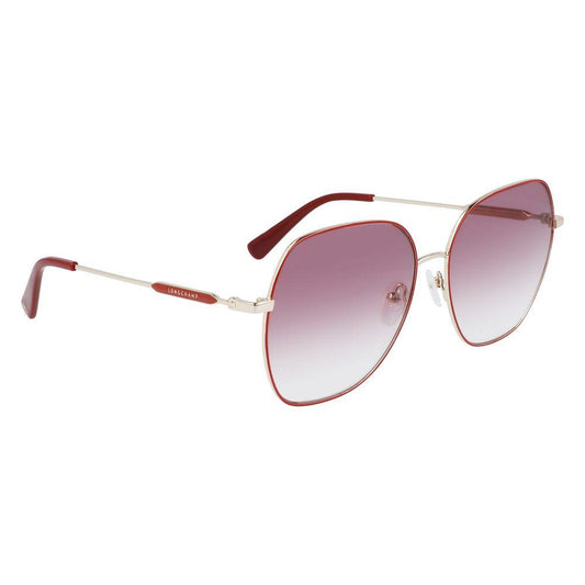 Longchamp Red Metal Sunglasses