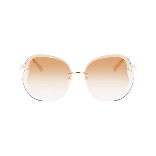 Longchamp Gold Metal Sunglasses Longchamp