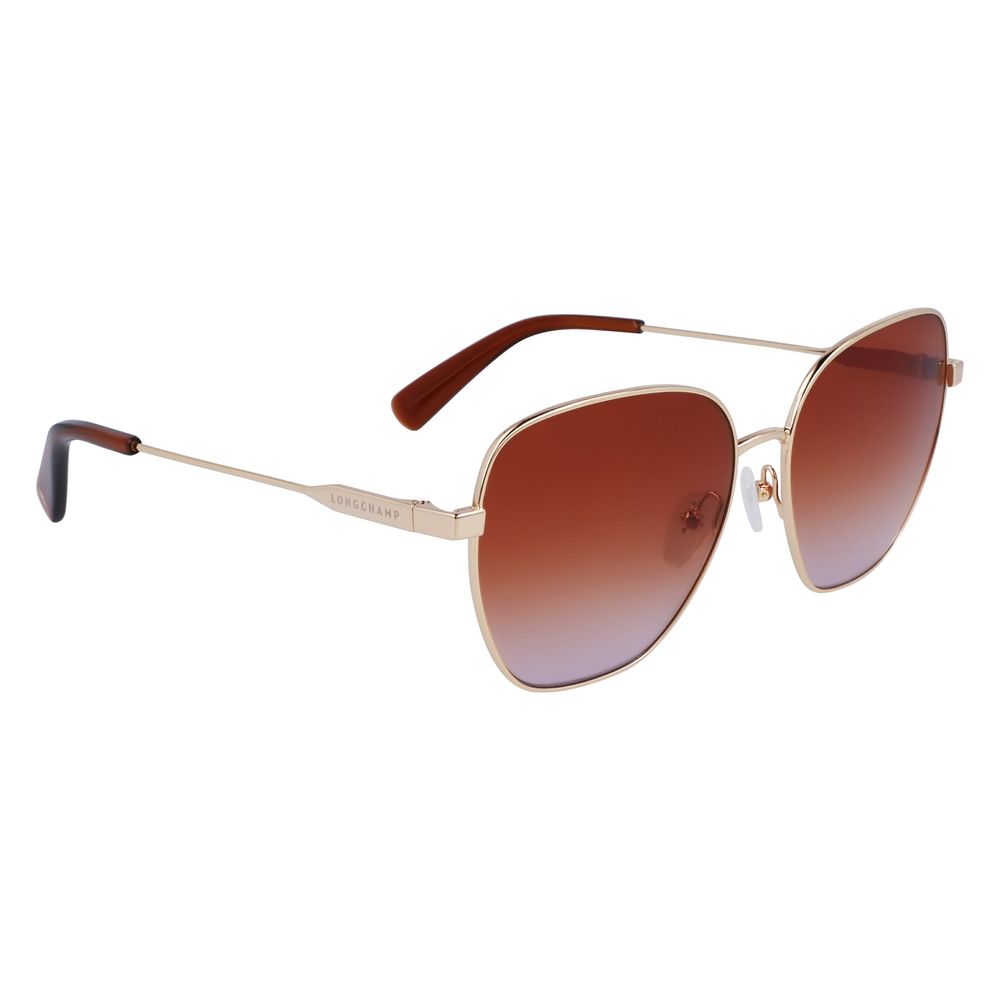 Longchamp Gold Metal Sunglasses Longchamp