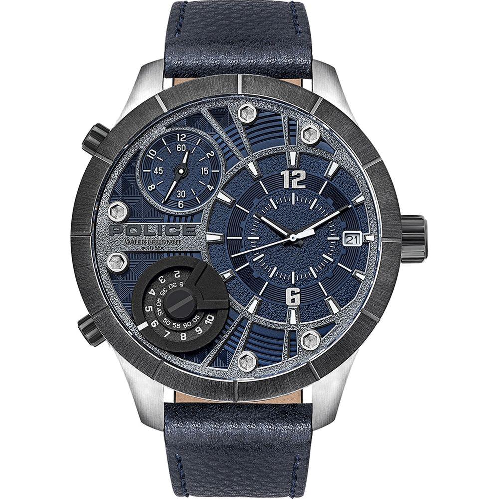 Police Blue Leather Watch Police