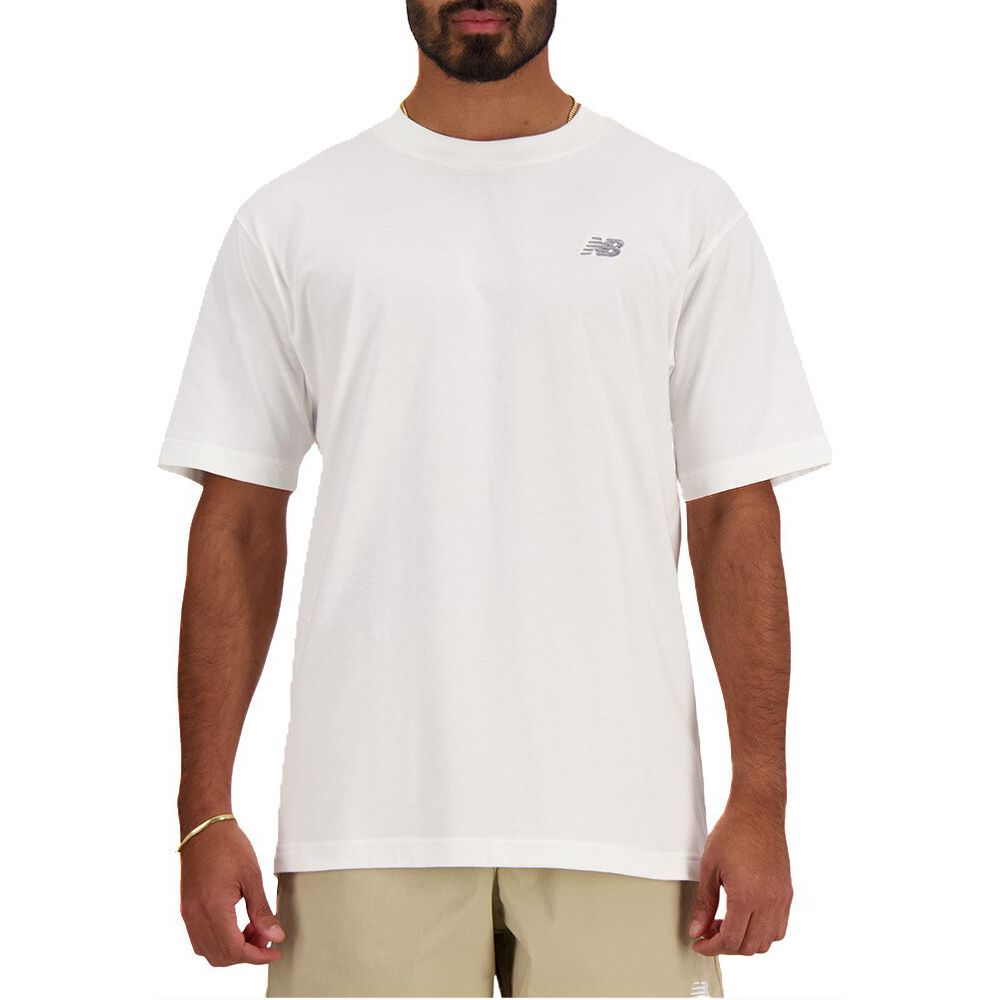 New Balance White Cotton T-Shirt New Balance