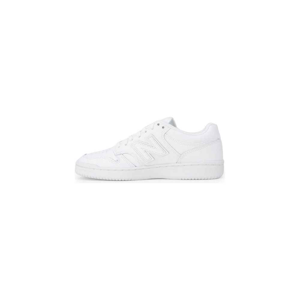 New Balance White Synthetic Leather Sneaker