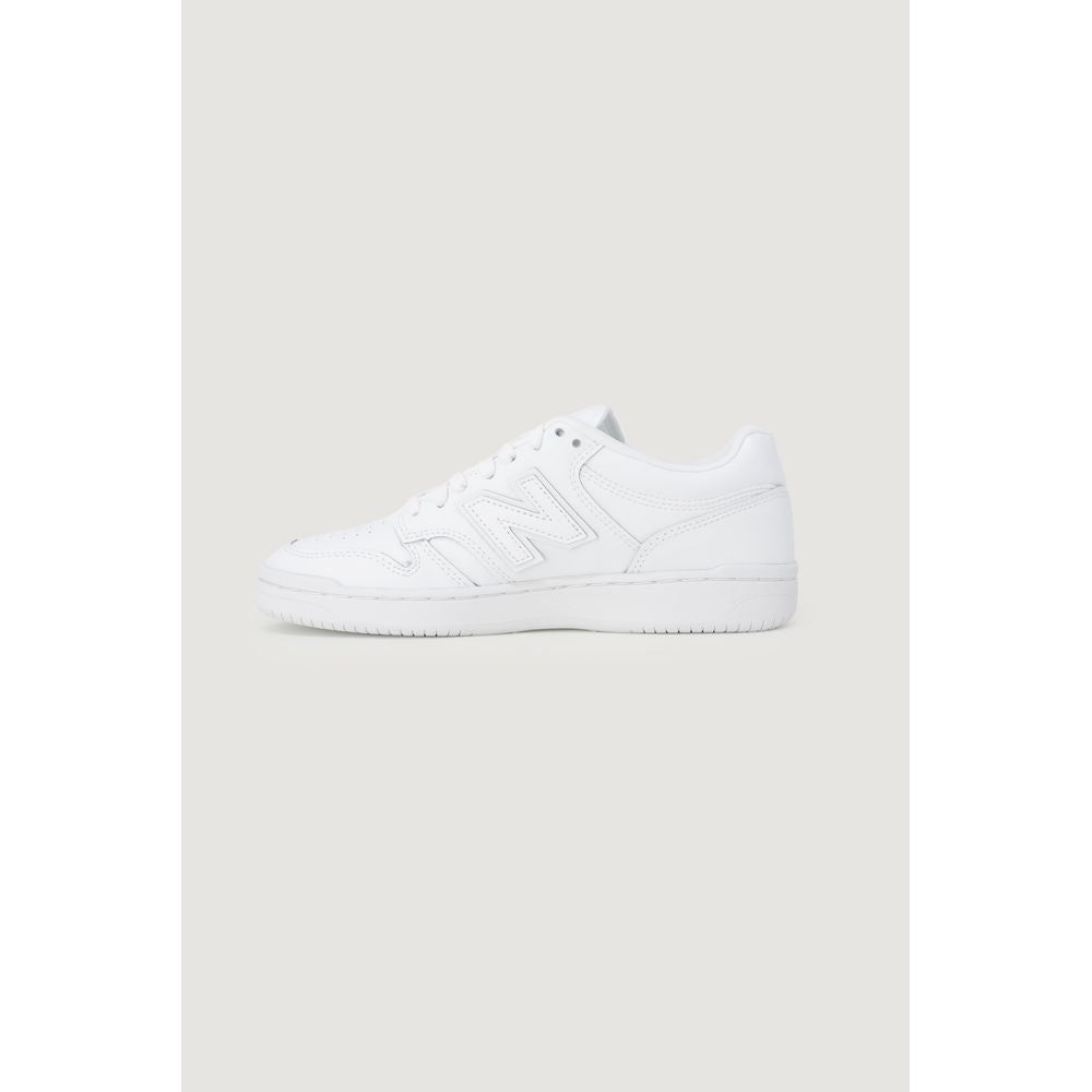 New Balance White Synthetic Leather Sneaker