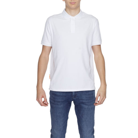 Suns White Cotton Polo Shirt Suns