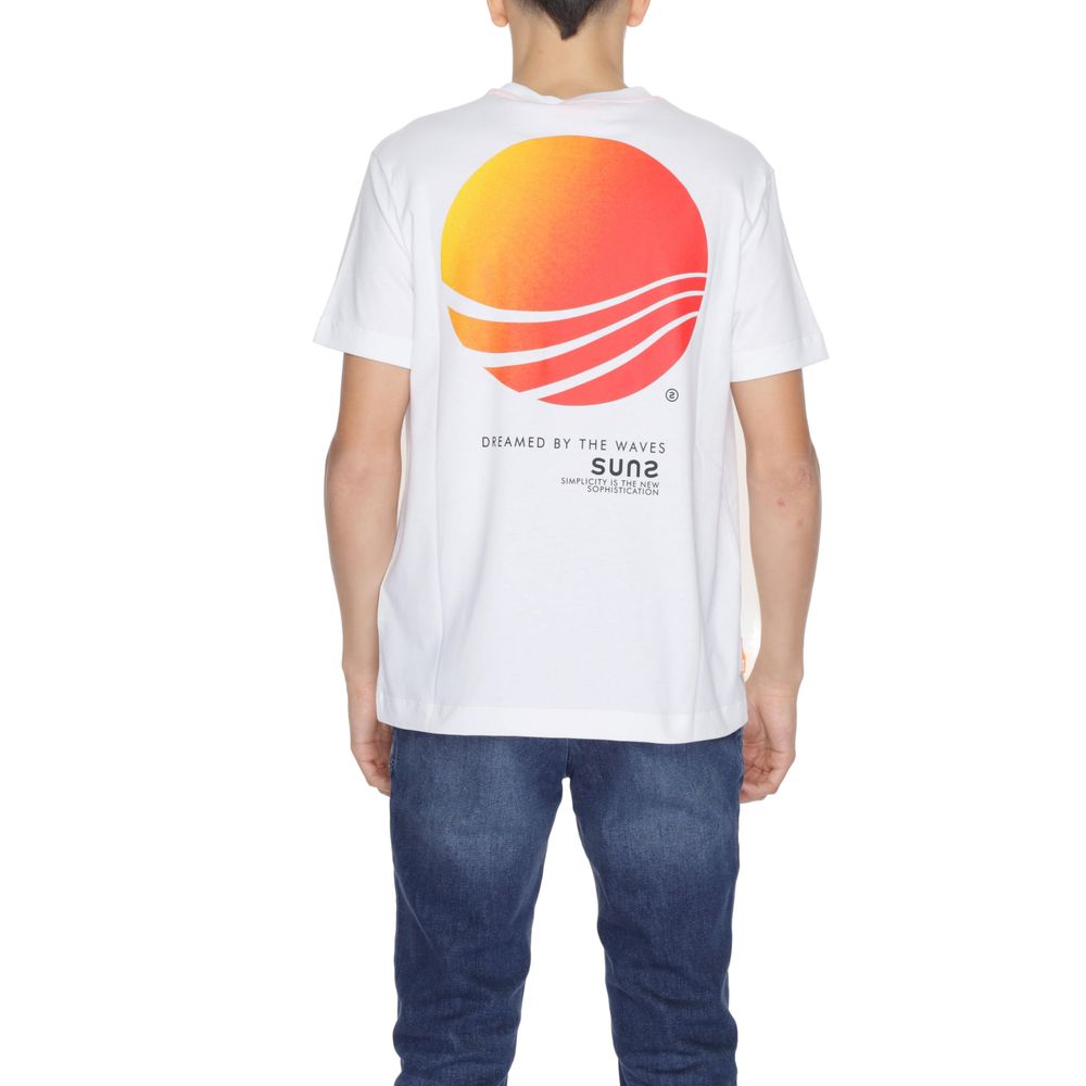 Suns White Cotton T-Shirt Suns