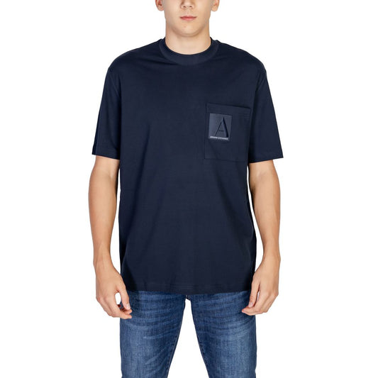 Armani Exchange Blue Cotton T-Shirt Armani Exchange