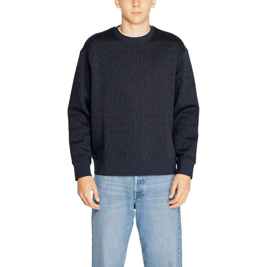 Armani Exchange Blue Cotton Sweater