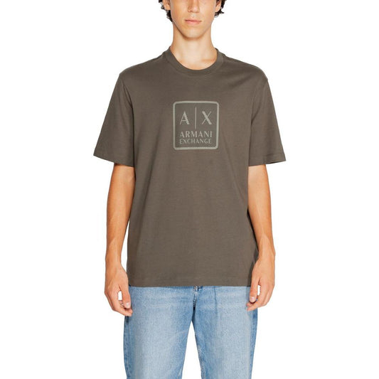 Armani Exchange Green Cotton T-Shirt Armani Exchange