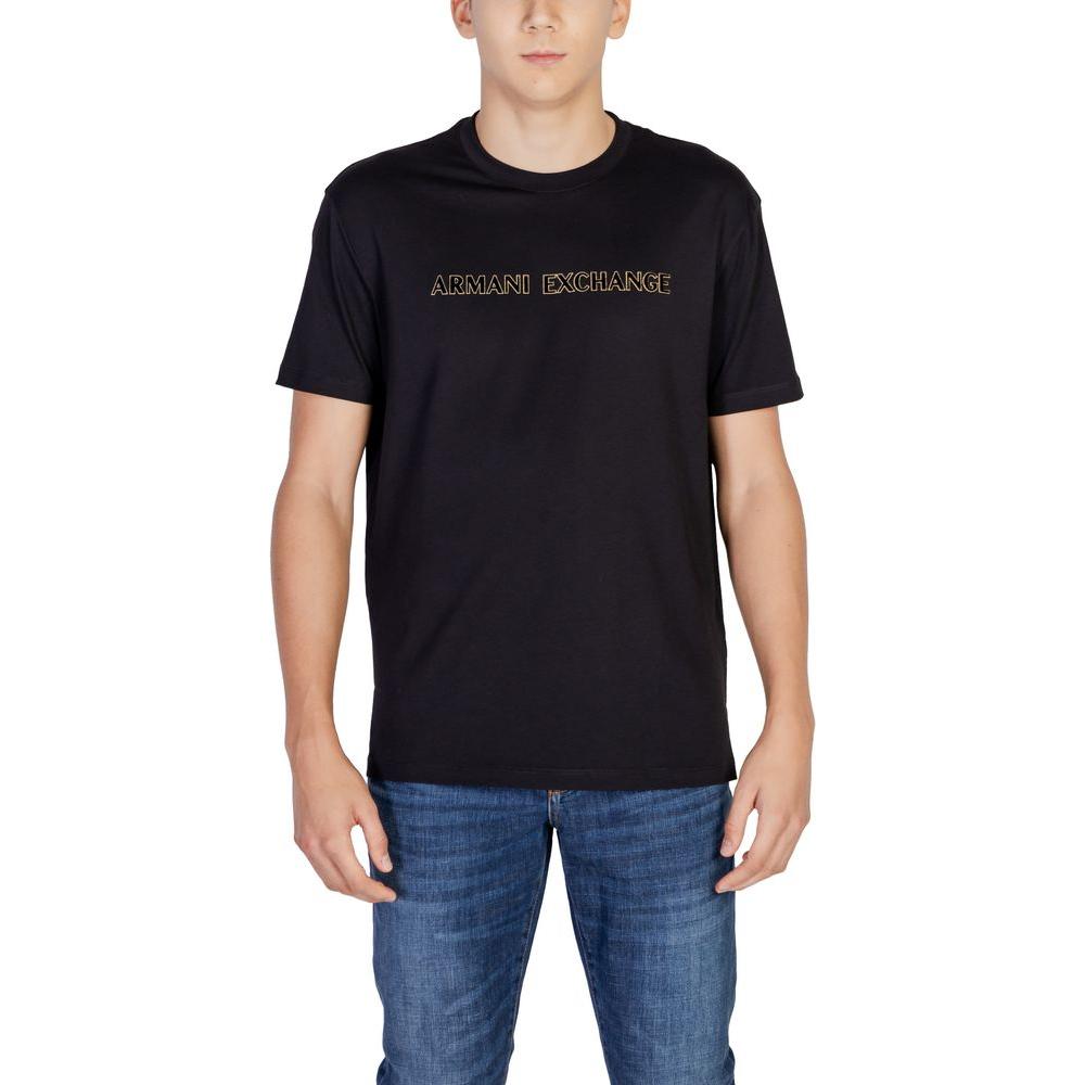 Armani Exchange Black Cotton T-Shirt