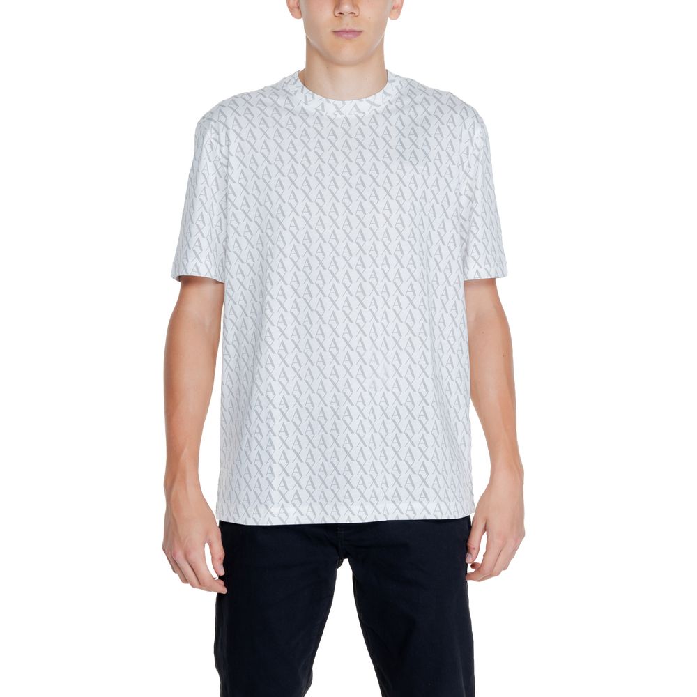 Armani Exchange White Cotton T-Shirt Armani Exchange