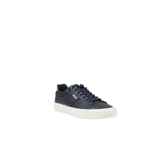 Hugo Boss Blue Leather Sneaker Hugo Boss