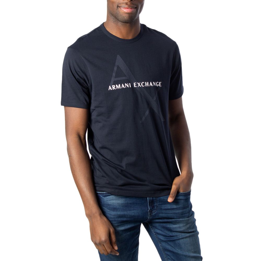 Armani Exchange Blue Cotton T-Shirt