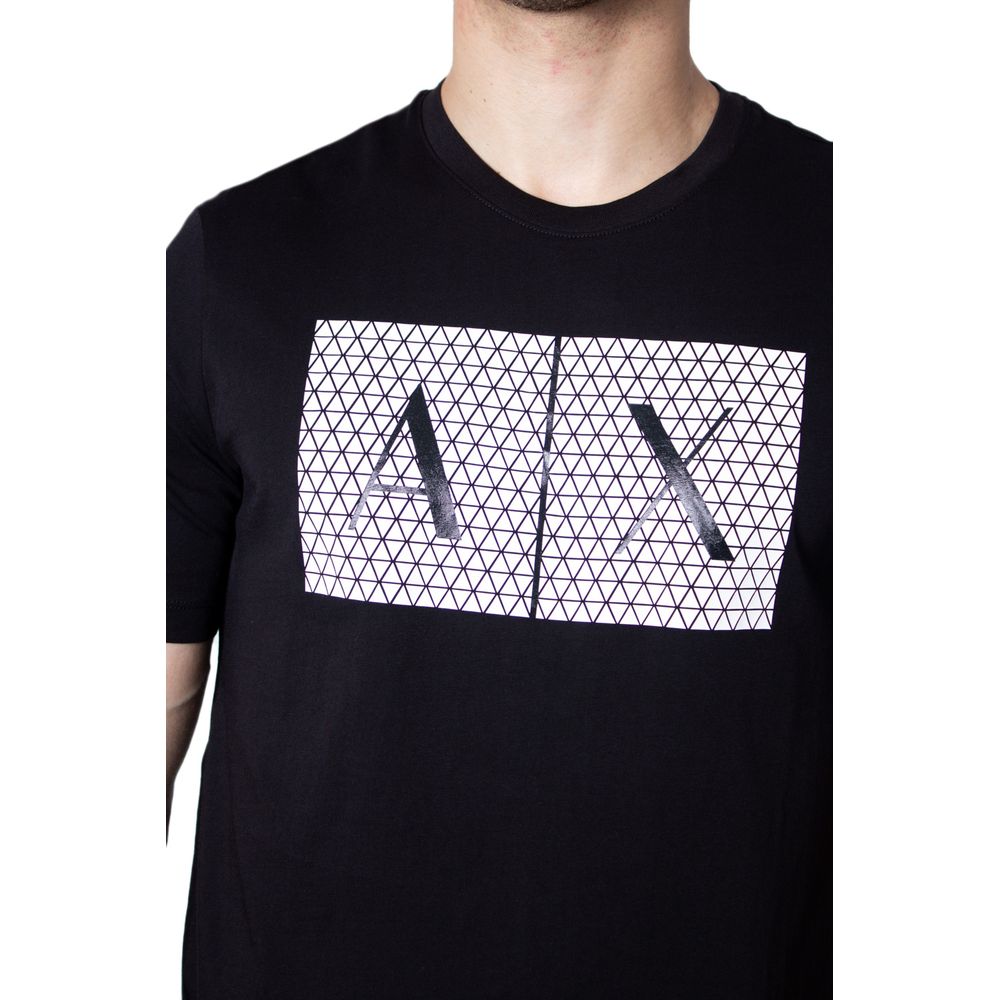 Armani Exchange Black Cotton T-Shirt