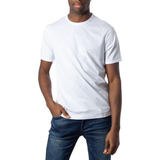 Armani Exchange White Cotton T-Shirt