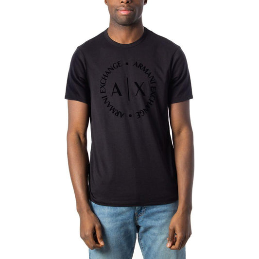 Armani Exchange Black Cotton T-Shirt