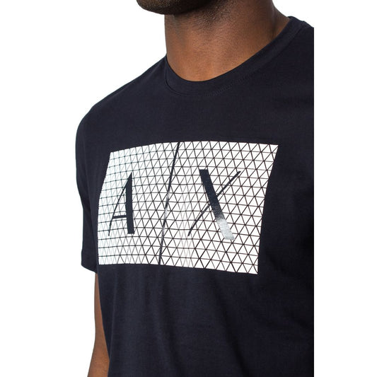 Armani Exchange Blue Cotton T-Shirt Armani Exchange