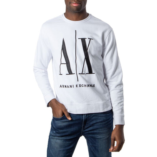 Armani Exchange White Cotton Sweater