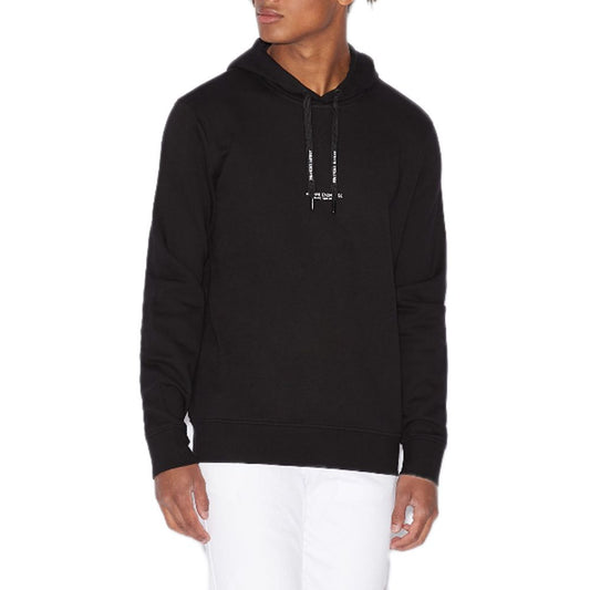 Armani Exchange Black Cotton Sweater Armani Exchange