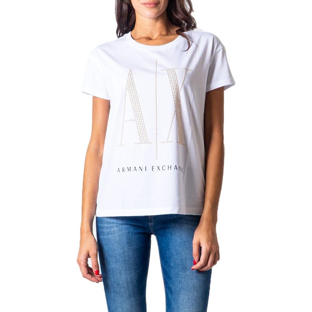 Armani Exchange White Cotton Tops & T-Shirt Armani Exchange