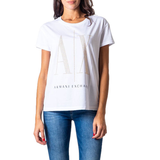 Armani Exchange White Cotton Tops & T-Shirt