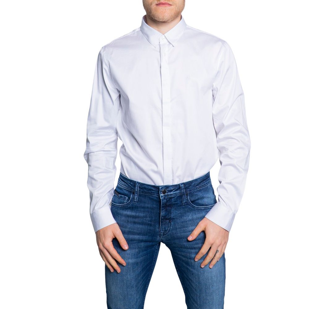 Armani Exchange White Cotton Shirt Armani Exchange