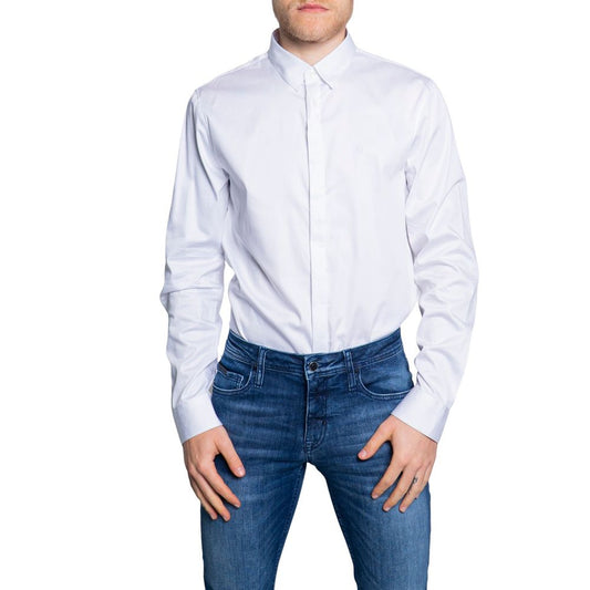 Armani Exchange White Cotton Shirt Armani Exchange