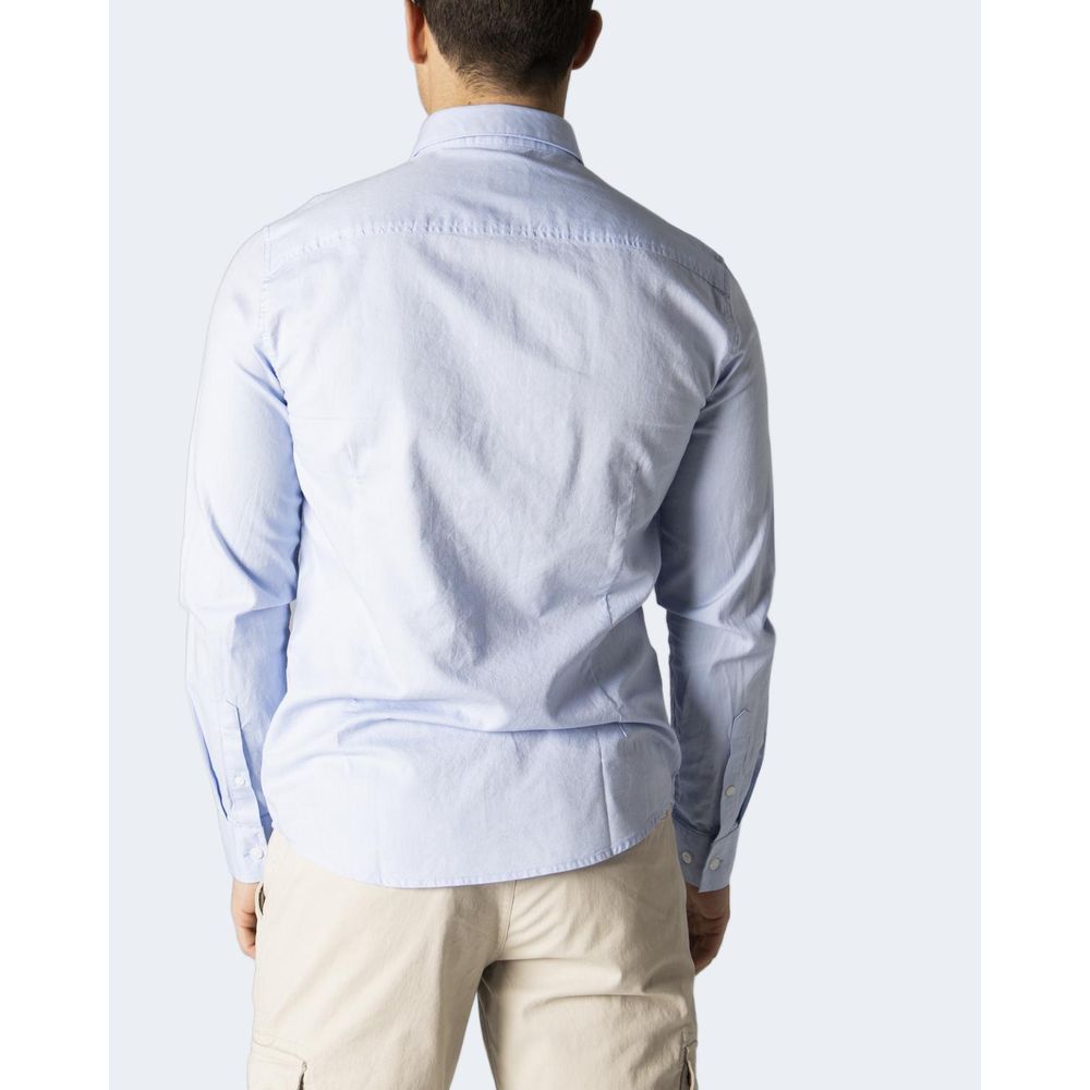 Armani Exchange Blue Cotton Shirt Armani Exchange