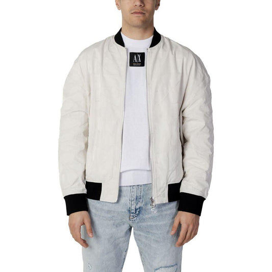 Armani Exchange Cream Polyester Jacket Armani Exchange