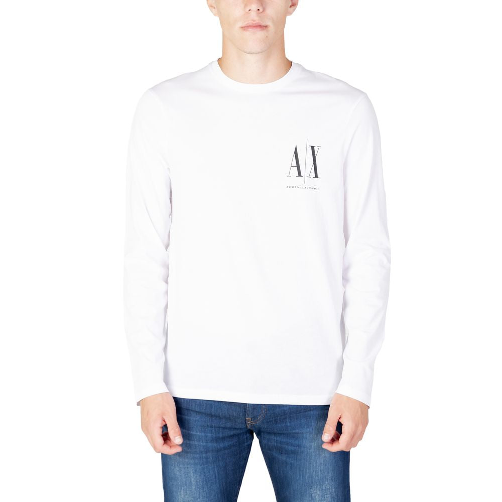 Armani Exchange White Cotton T-Shirt Armani Exchange