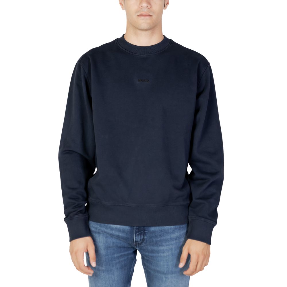 Hugo Boss Blue Cotton Sweater Hugo Boss