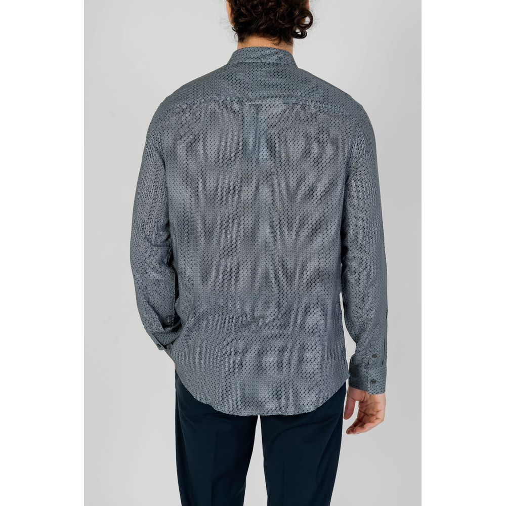 Armani Exchange Gray Viscose Shirt Armani Exchange