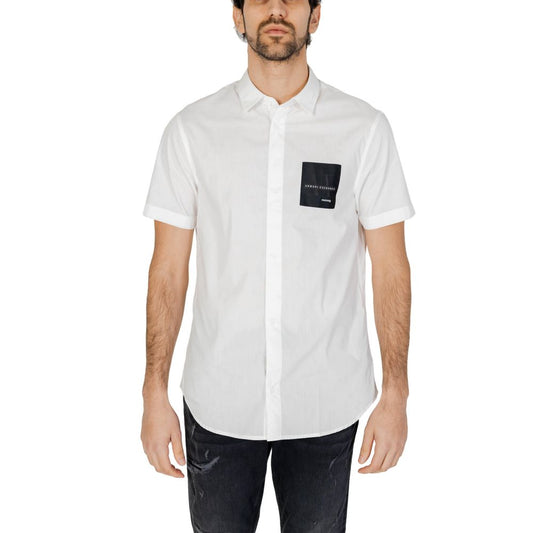 Armani Exchange White Cotton Shirt Armani Exchange