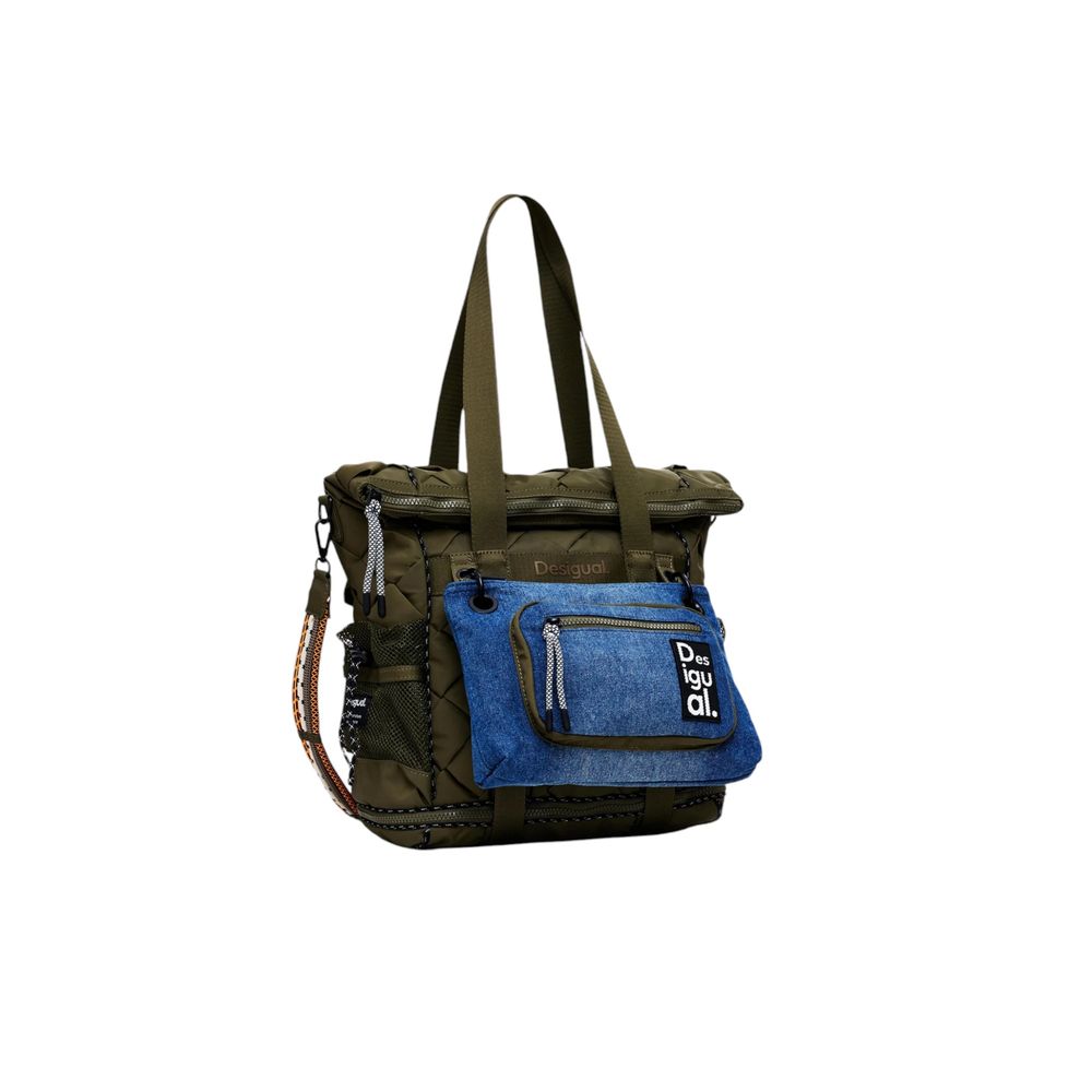 Front view with bag zipped and handles upright.