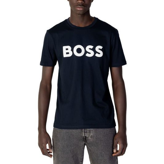 Hugo Boss Blue Cotton T-Shirt