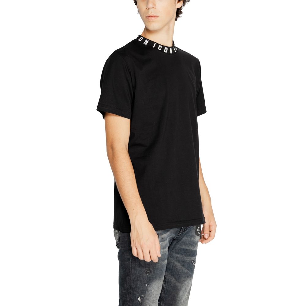 Icon Black Cotton T-Shirt Icon