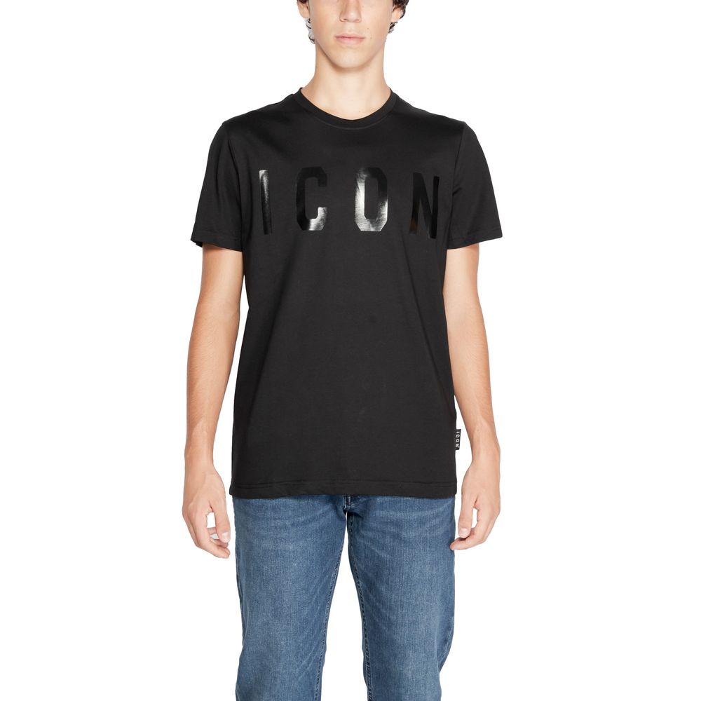 Icon Black Cotton T-Shirt Icon