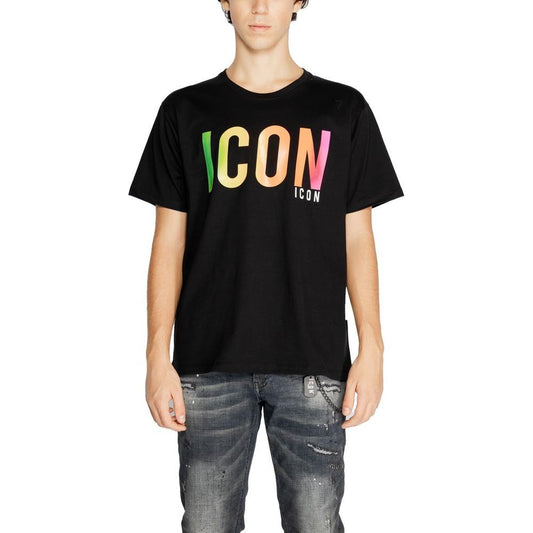 Icon Black Cotton T-Shirt Icon