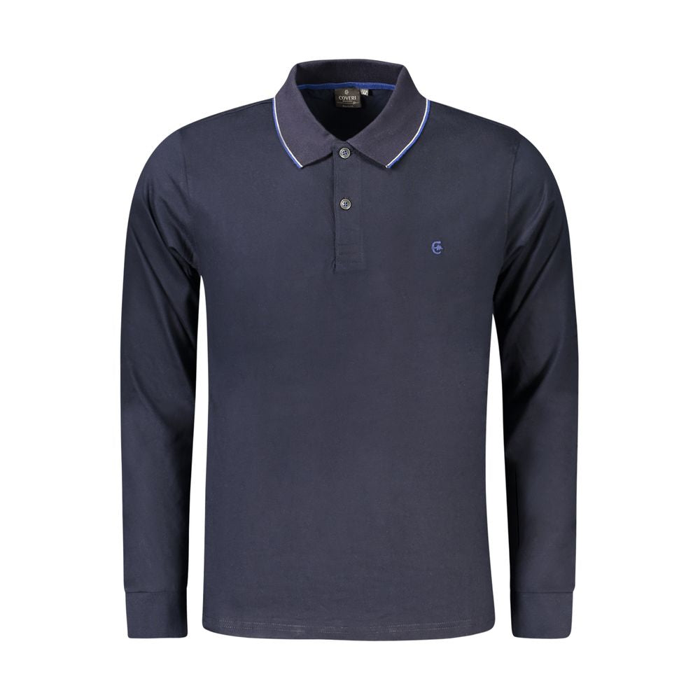 Coveri Moving Blue Cotton Polo Shirt Coveri Moving