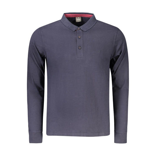 Coveri Moving Blue Cotton Polo Shirt