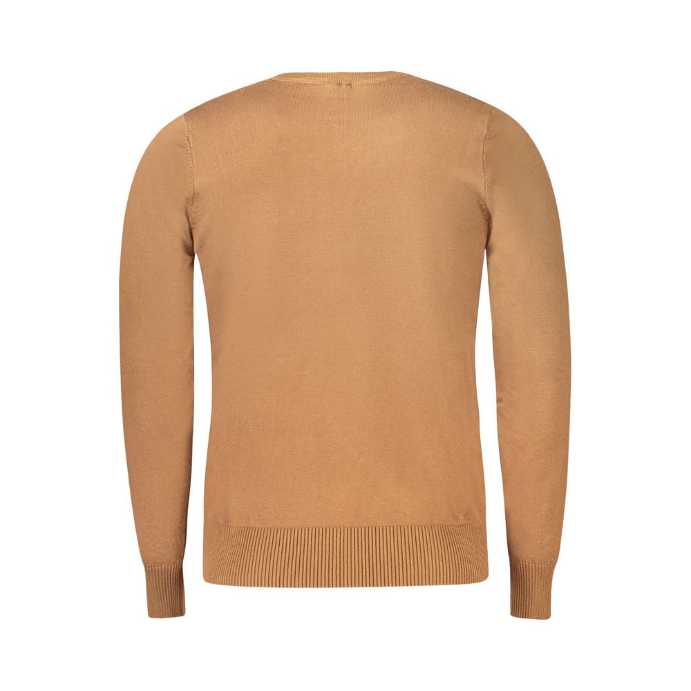 Coveri Moving Brown Nylon Sweater Coveri Moving