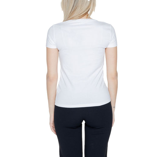 EA7 Emporio Armani White Cotton Tops & T-Shirt EA7 Emporio Armani